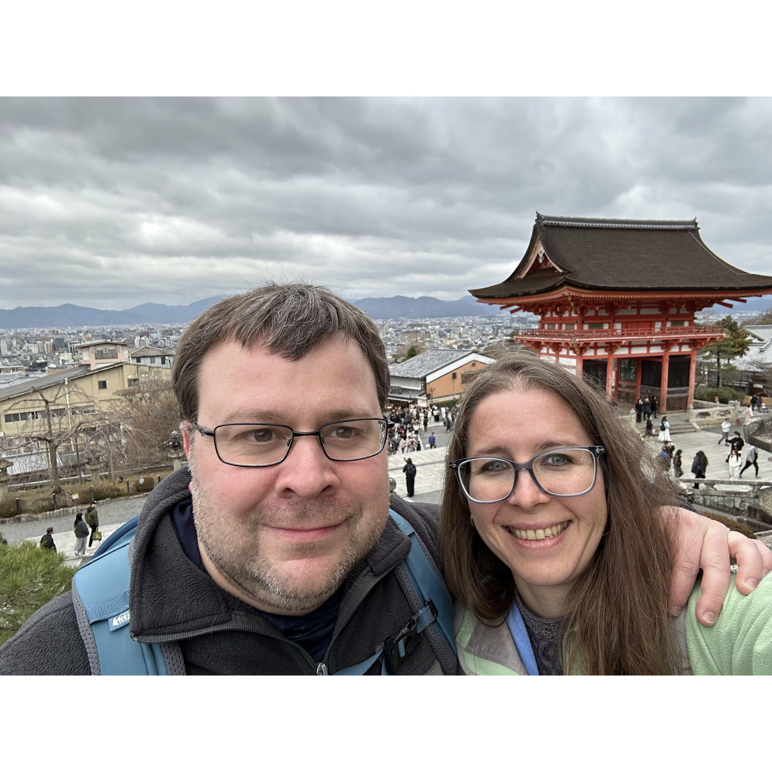 Hilltop view near temples in Kyoto, March 2025