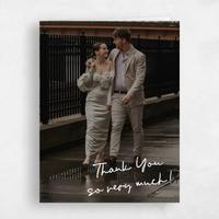 White Wedding Thank You - Morgay Portrait