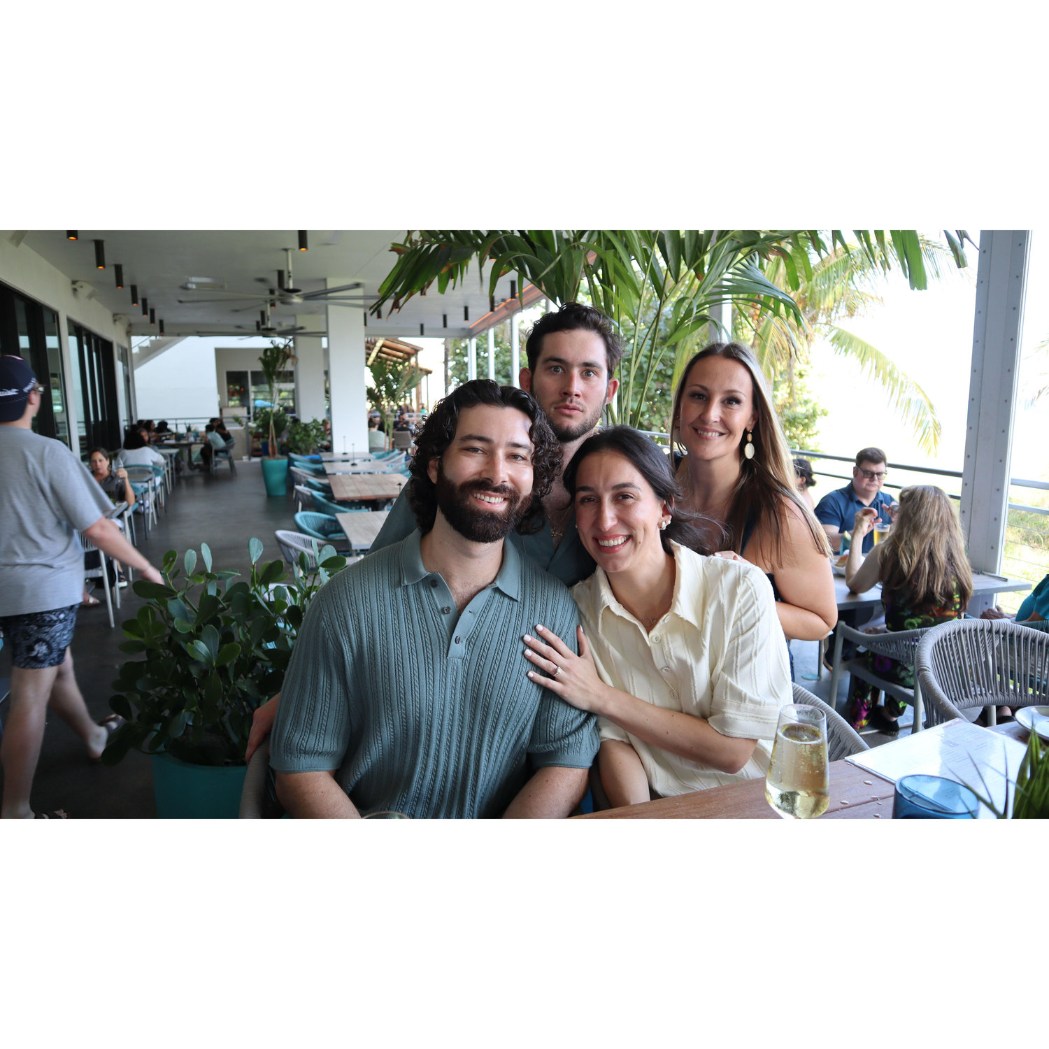 Daniel and Emily with Em's cousin, Harrison, and his girlfriend, Sara 12.31.24