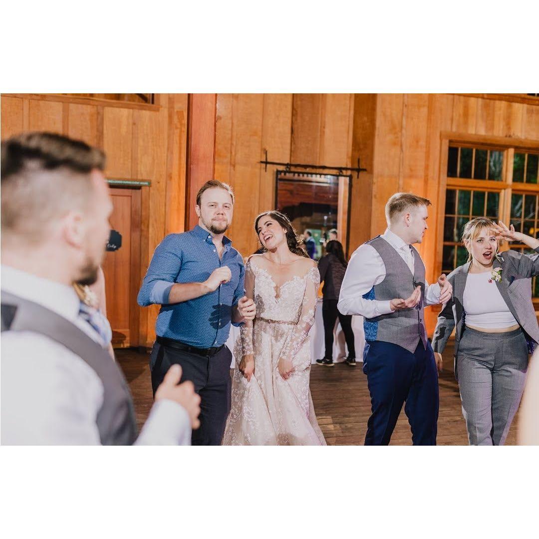 Dancing it out with Kyle and Amber at their wedding.