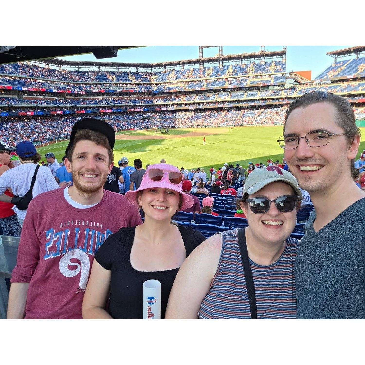 One of many baseball games together. Here's a Phillies game with the Chapmans