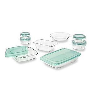 OXO Good Grips® 14-Piece Glass Baking Dish Set with Lids in Green