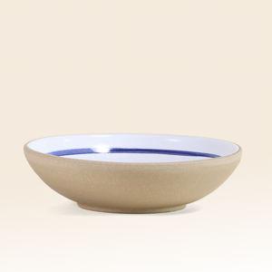 8.5" COUPE ALASKA BOWL - toasted/blue banded