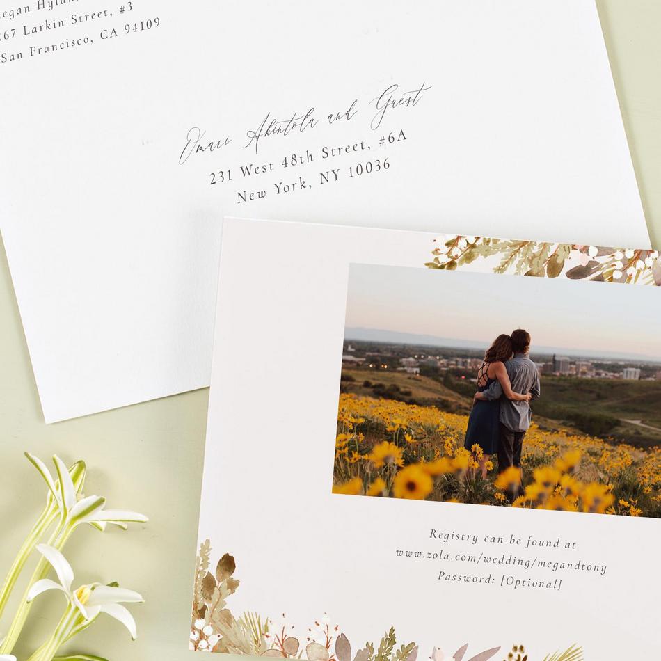 Zola Wedding & Bridal Shower Invitations Winslow Landscape