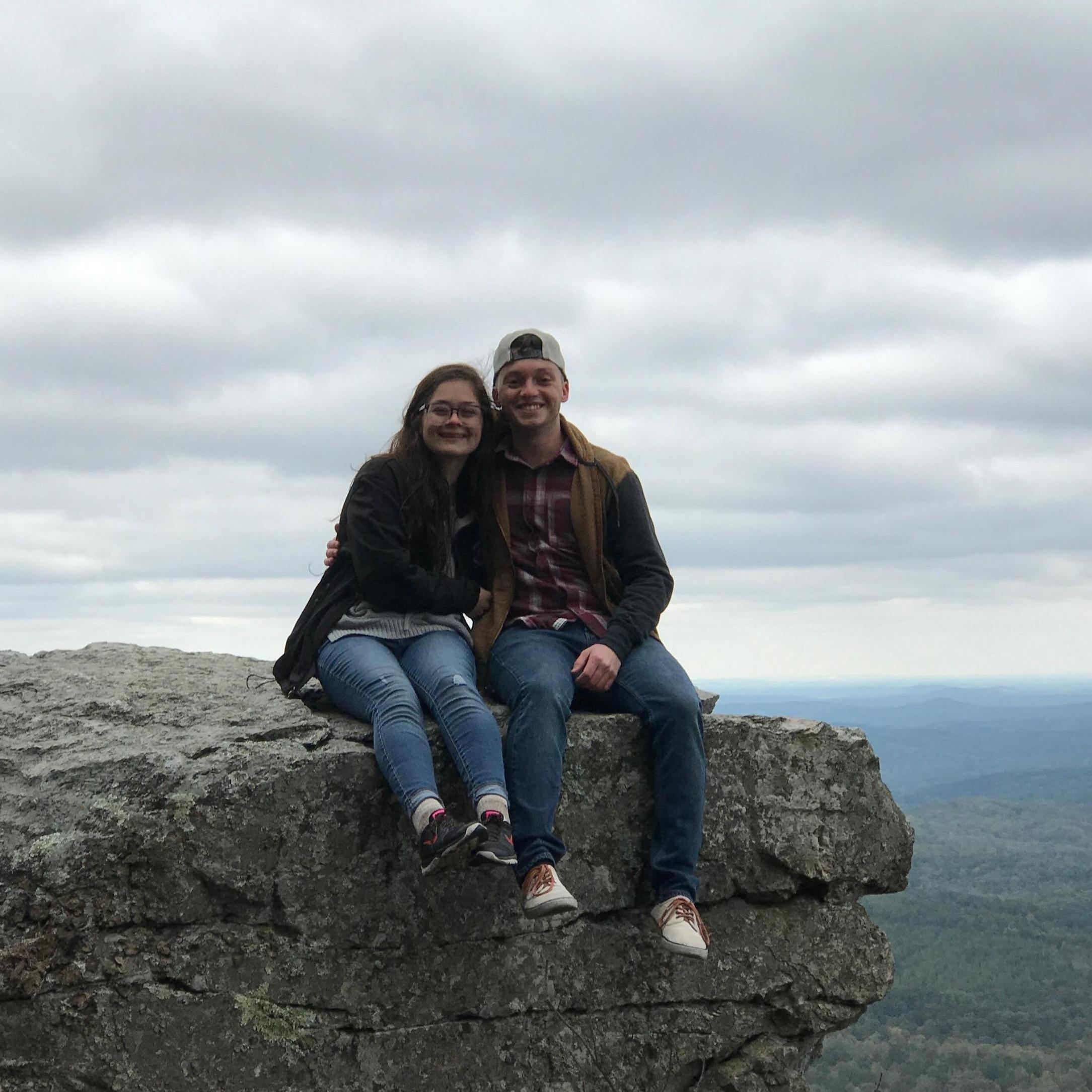 When we foolishly went camping at Mt. Cheaha State Park in the 30 degree weather.