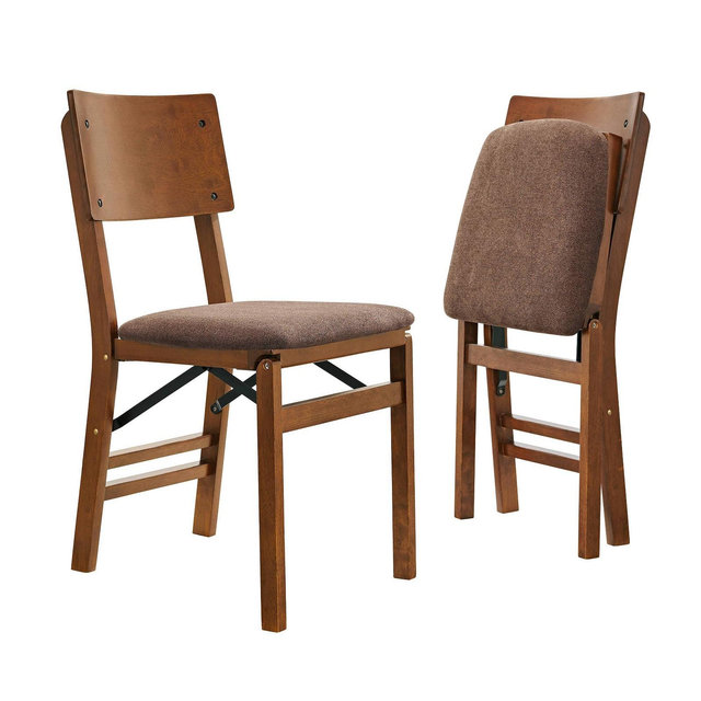Stakmore Set of 2 Aztec Folding Chairs Fruitwood Finish