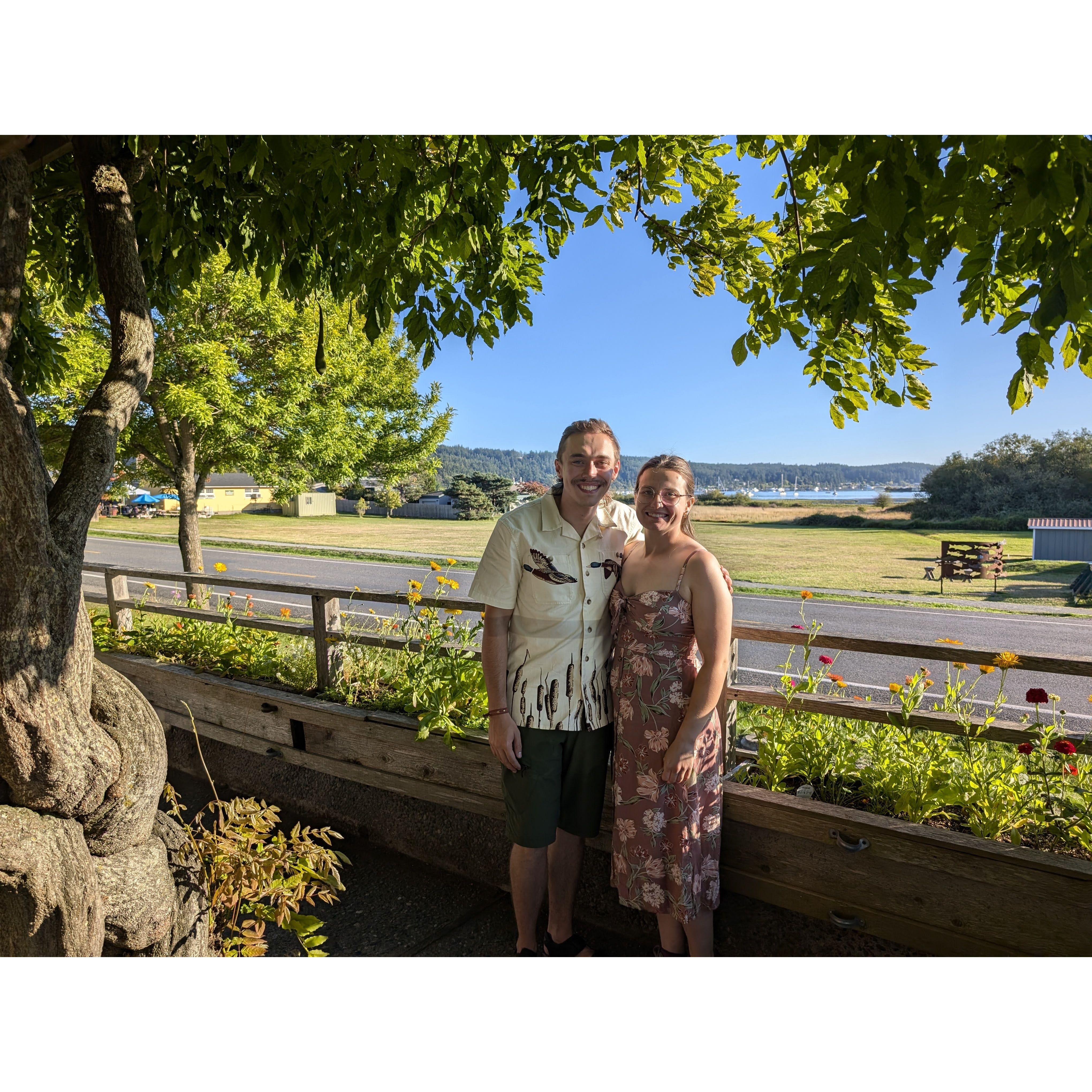 in Lopez Island, right after Keith proposed ♥