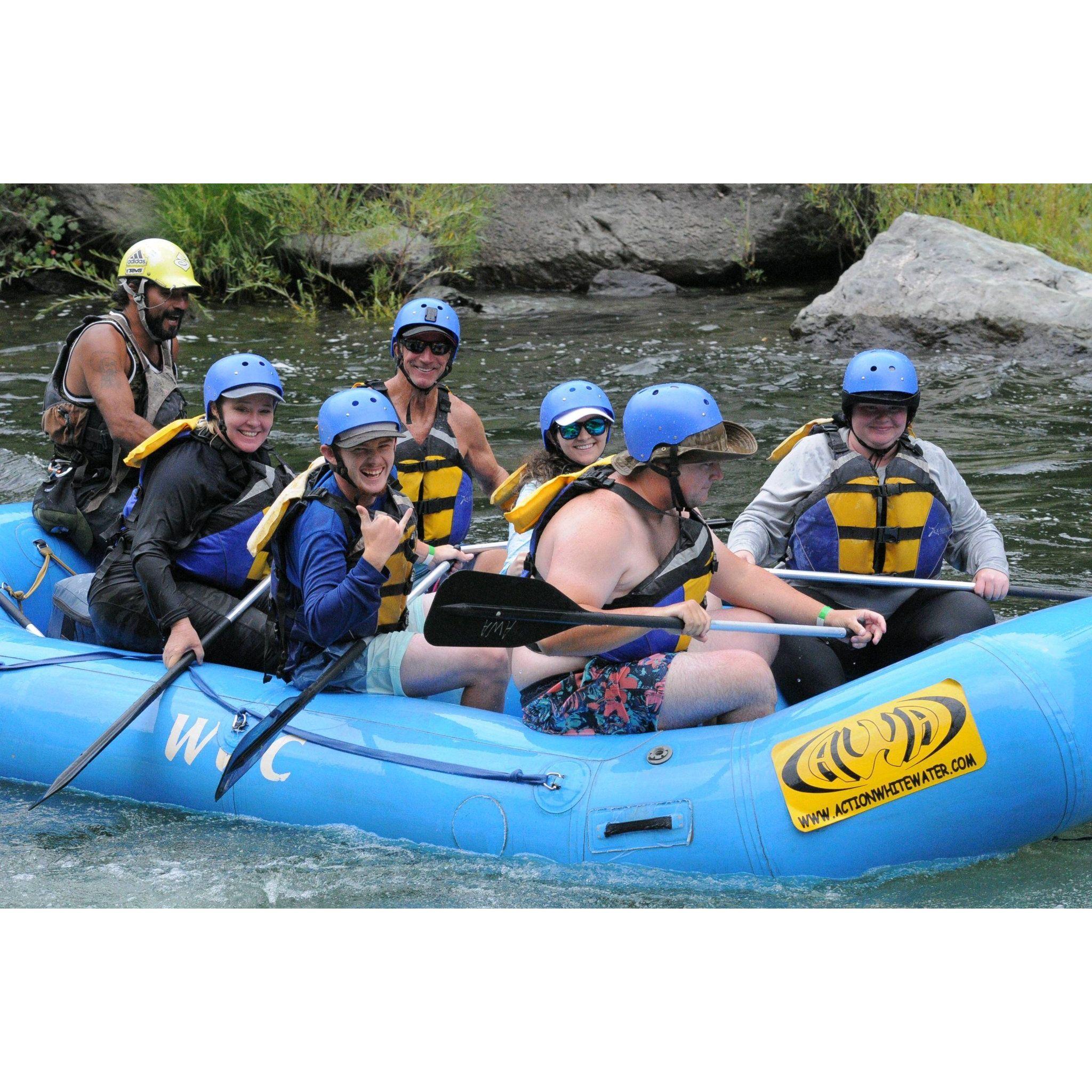 One of the few moments where Victoria was not holding onto the raft for dear life.