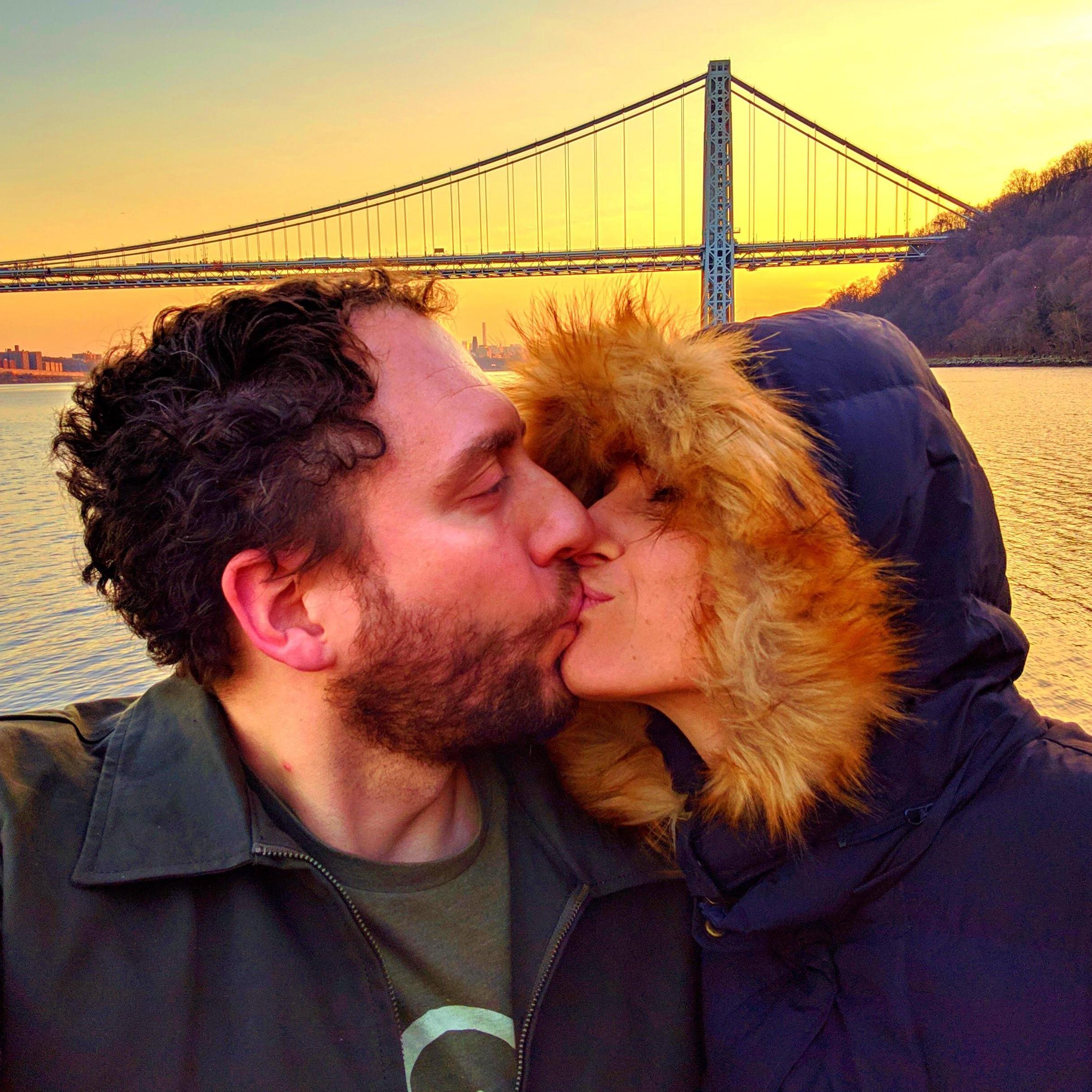 Dan proposed to me on the Hudson River by the George Washington Bridge at sunset. I will never forget the way the light lit up the world around us.