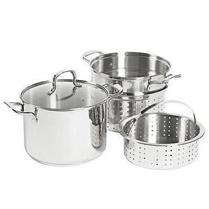 SALT® 8 qt. Stainless Steel 4-Piece Multi-Cooker
