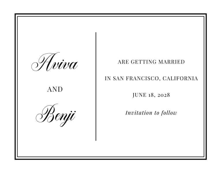 Stauffer Classic Letterpress | Black | Zola Save The Dates