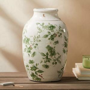 Green Chinoiserie Jar Vase