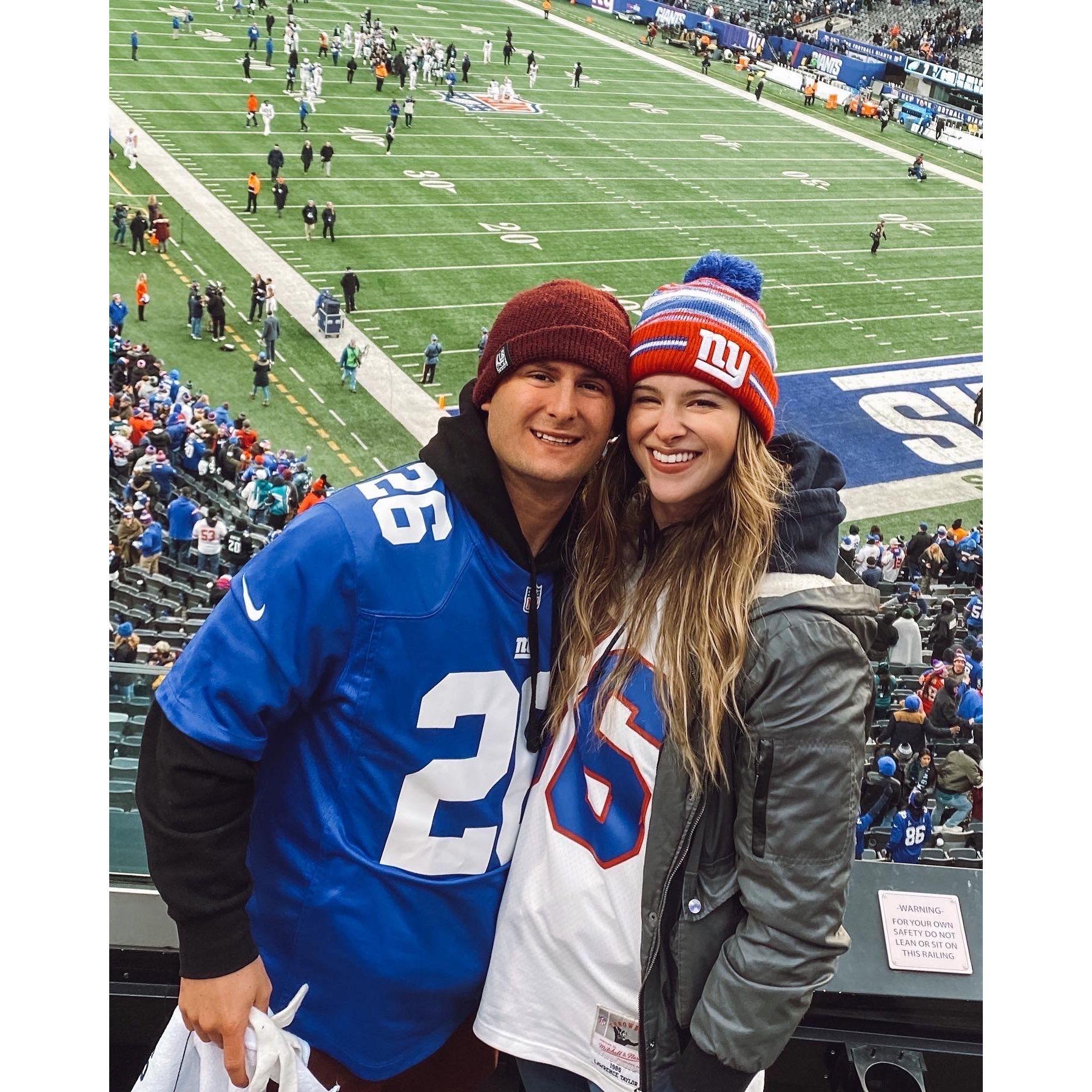 11.28.21 - Mariah's first Giant's game! Go Big Blue!