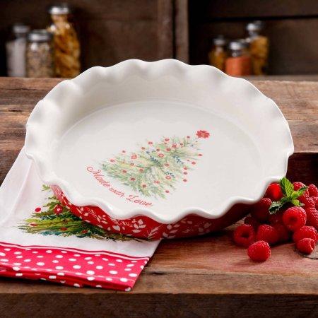 The Pioneer Woman Holiday Cheer 9" Ruffle-Top Pie Plate