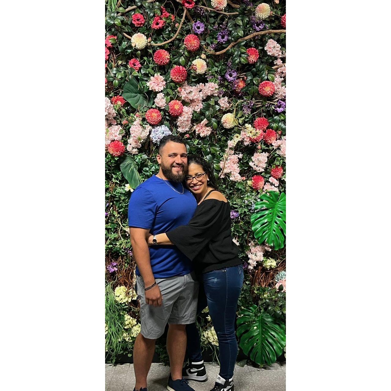 Enjoying downtown West Palm Beach Florida.