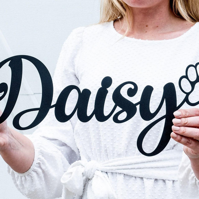 Personalized Metal Pet Name with Paw | Custom Metal Dog Décor | Dog Name Sign | Gift for Dog Mom Dog Dad | Pet Loss Gift Dog Memorial Gift