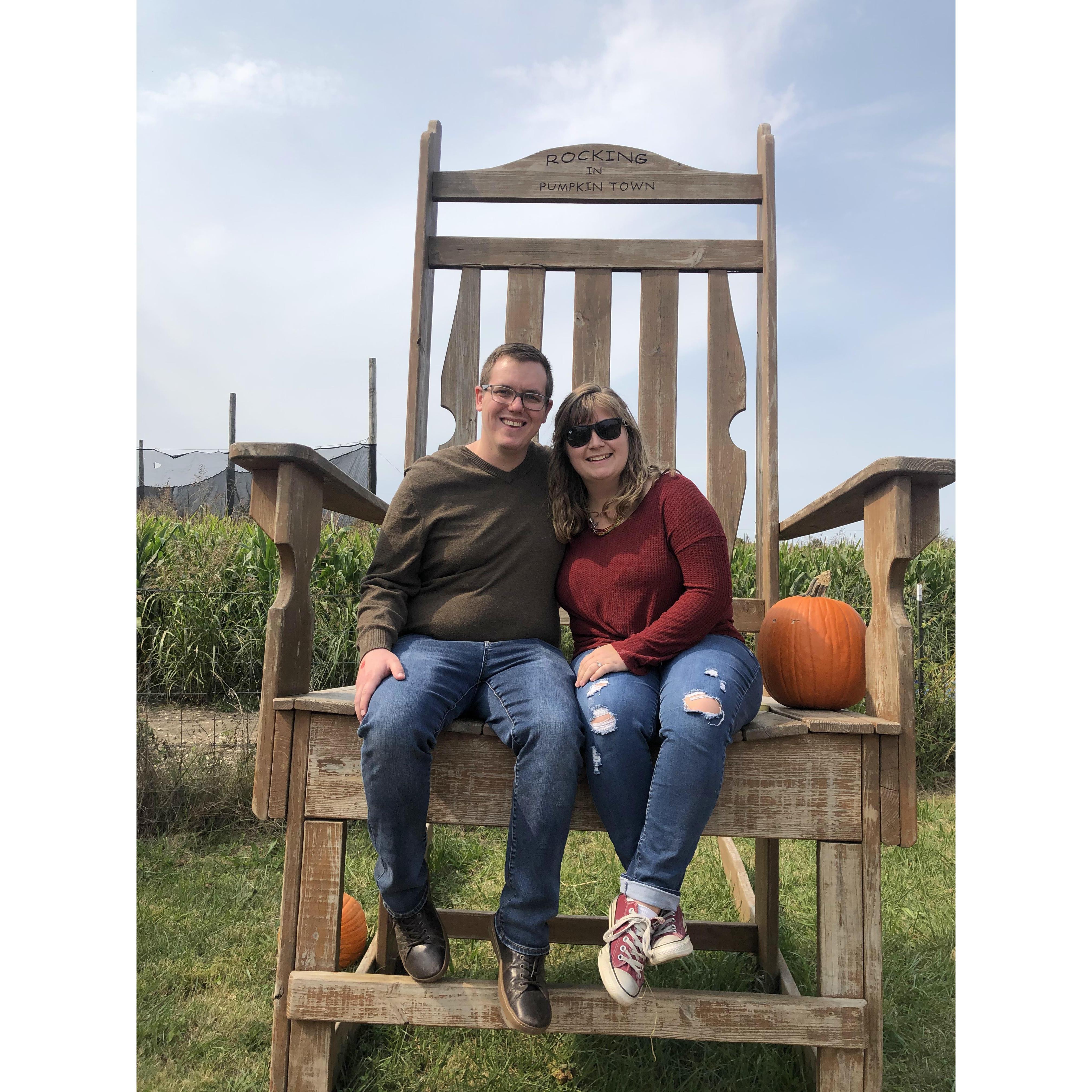 This photo turned out real cute, but I promise watching me try to get up and down off this thing was definitely not cute.
