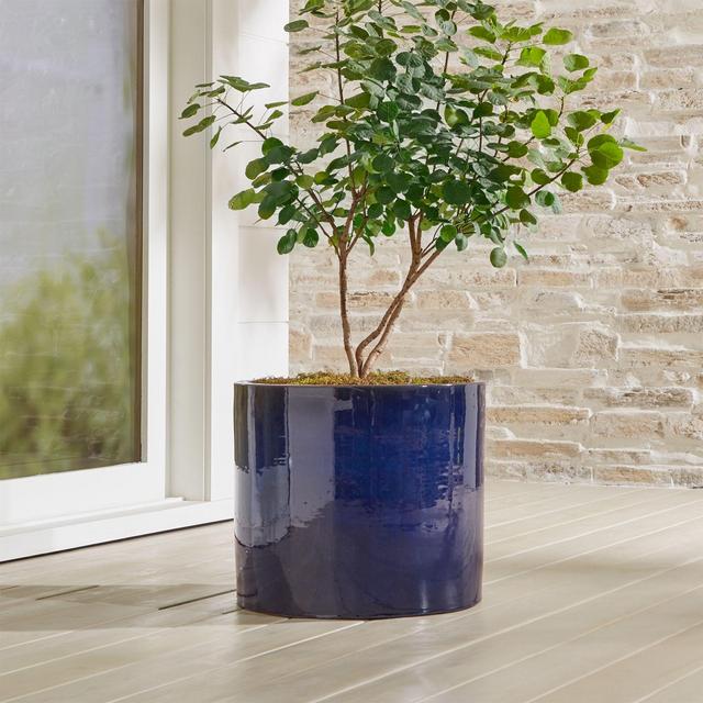 Maya Large Blue Ceramic Planter