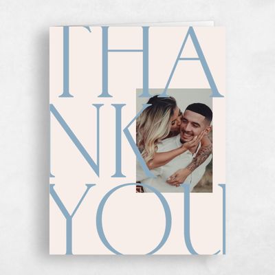Dusty Blue Wedding Thank You - Josephine Photo