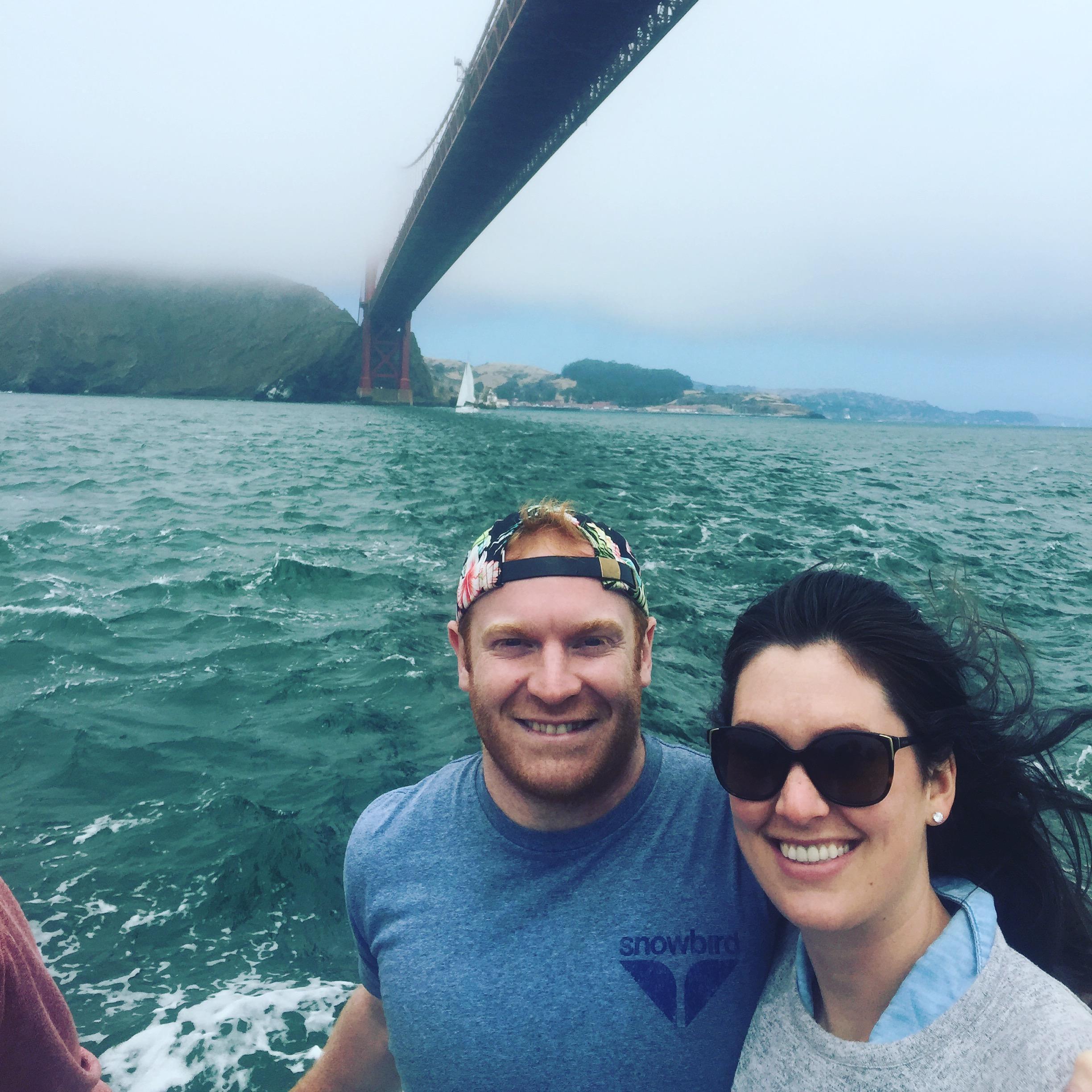 under the Golden Gate Bridge!