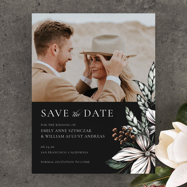Zola Save The Dates - Gardner Portrait
