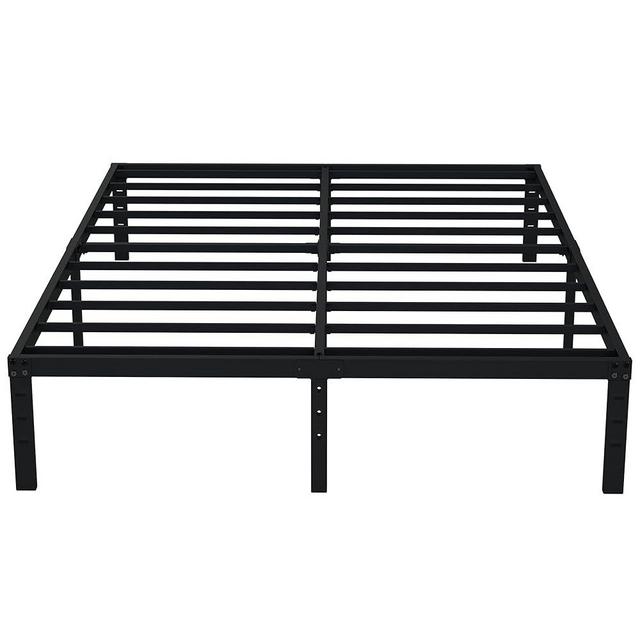 EMODA 14 Inch California King Bed Frames Heavy Duty Metal Cal King Platform with Steel Slats Support, No Box Spring Needed, Noise Free, Black