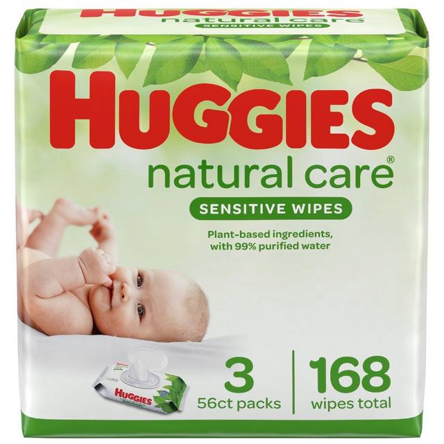 Huggies Natural Care Sensitive Unscented Baby Wipes - 168ct