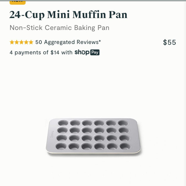 24-Cup Mini Muffin Pan (color cream)