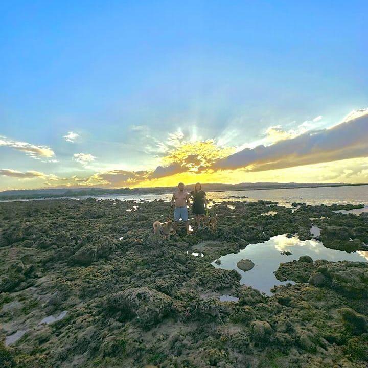 In Batangas with my family, Archie, and Yumi to celebrate my birthday.