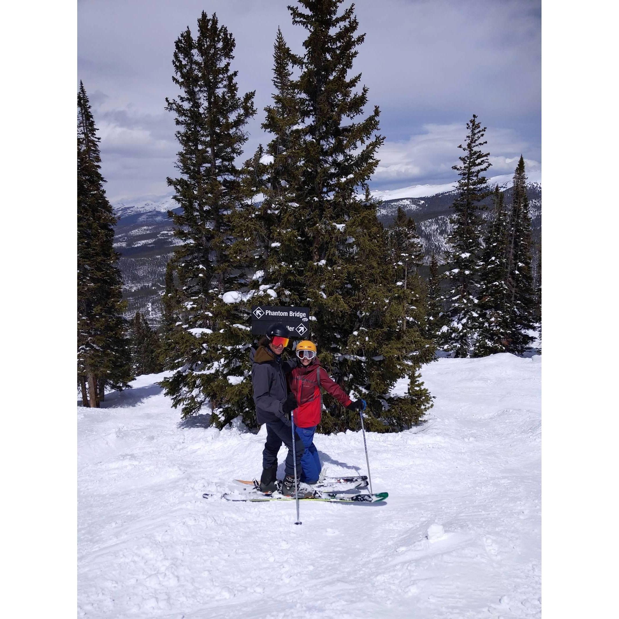 Proof Aaron skis. And stays upright.