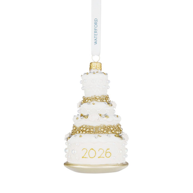 Waterford Holiday Heirlooms Wedding Cake Ornament 2026