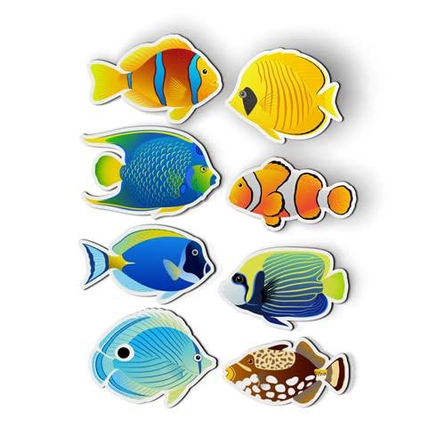 Tropical Coral Reef Fish Set of 8-4 Each Magnet for Car Locker Refrigerator