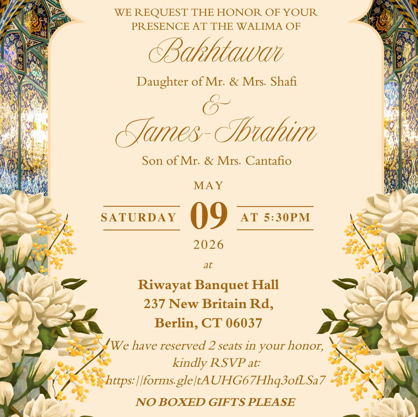Our Walima Invitation