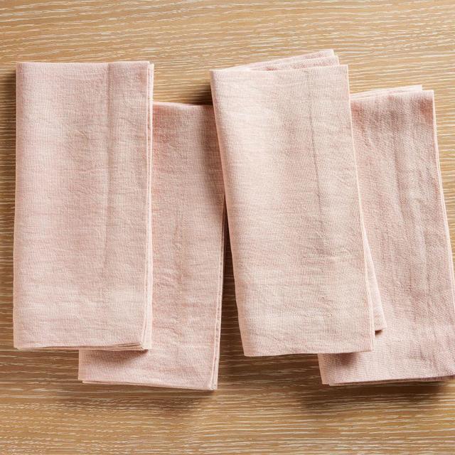 Mason Oversized Linen Napkins, Set of 4 - Dusty Rose