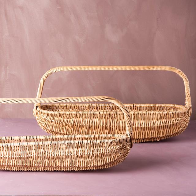 Wicker Gathering Basket -Size: S