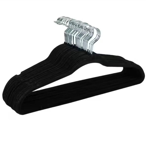 SIMPLIFY Black Velvet Hangers 25-Pack 23240-BLACK