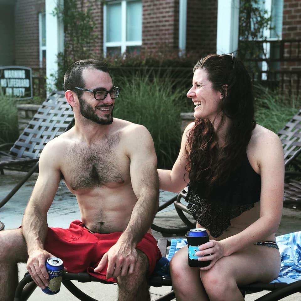 We met at the pool!