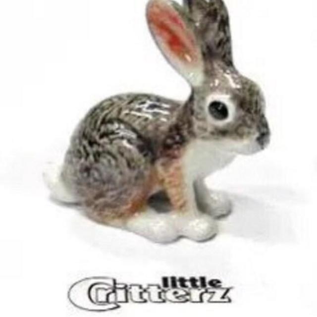 Jackrabbit Miniature Porcelain Figurine