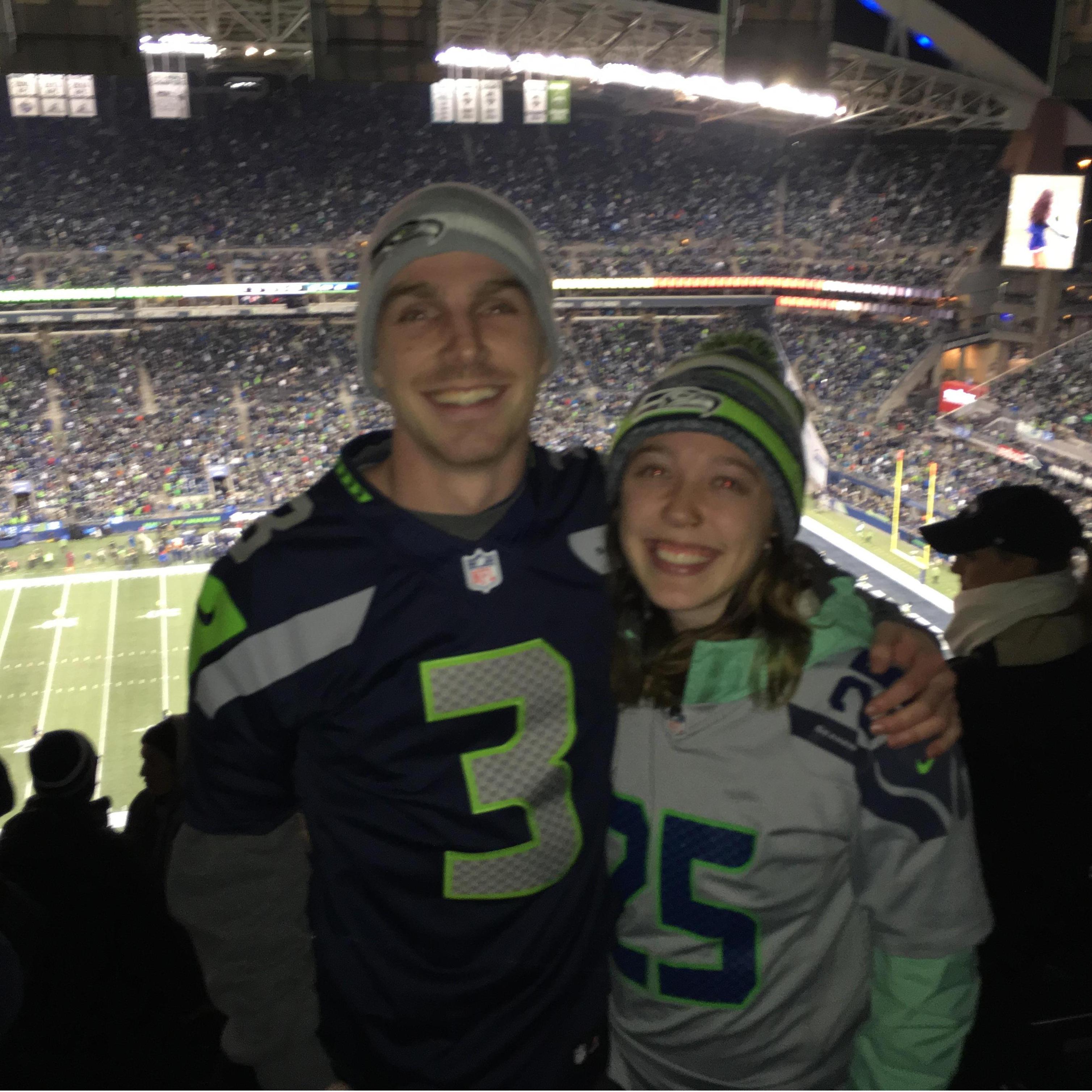 Seahawks game, where they beat the Eagles!!!