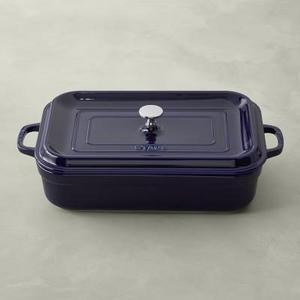 Staub Stoneware Rectangular Covered Baker, Sapphire
