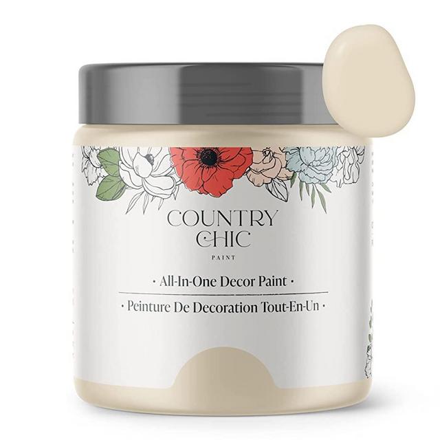 Chalk Style Paint - for Furniture, Home Decor, Crafts - Eco-Friendly - All-in-One - No Wax Needed (Cheesecake [Off White], Pint (16 oz))