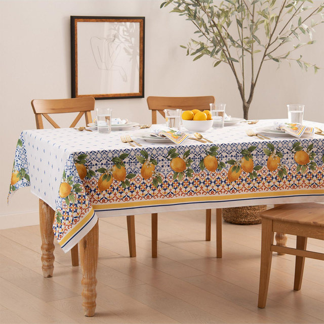Elrene Home Fashions Capri Lemon Tablecloth, 60" x 84"