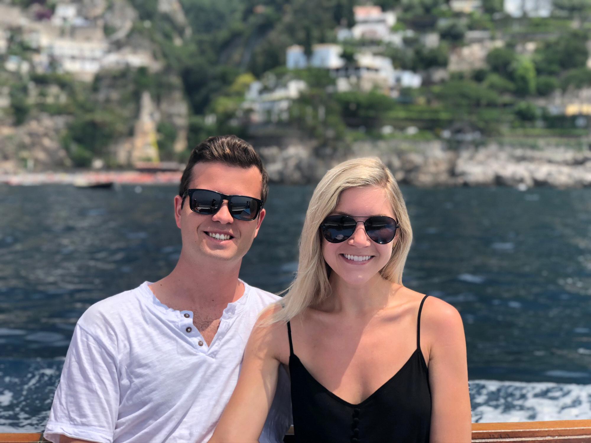 Boat ride to Da Adolfo Beach Club - Amalfi Coast, Italy.