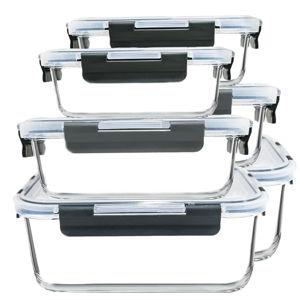 M MCIRCO 67.4oz(8.3 cup), 33.8oz(4.2 cup)& 18.6oz(2.1 cup) Extra Large Glass Food Storage Containers Set with Lids, 6 Pack Airtight Glass Storage Container for Microwave,Oven,Freezer Dishwasher