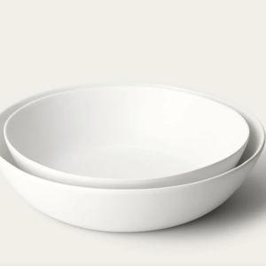 Fable, The Low Serving Bowls (Cloud White)