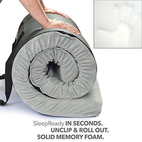 Better Habitat CertiPUR-US SleepReady Memory Foam Floor & Camping Mattress. Twin, Single, Kids. 100% Memory Foam. Roll Out, Portable Sleeping pad, Waterproof Cover, Travel Bag.