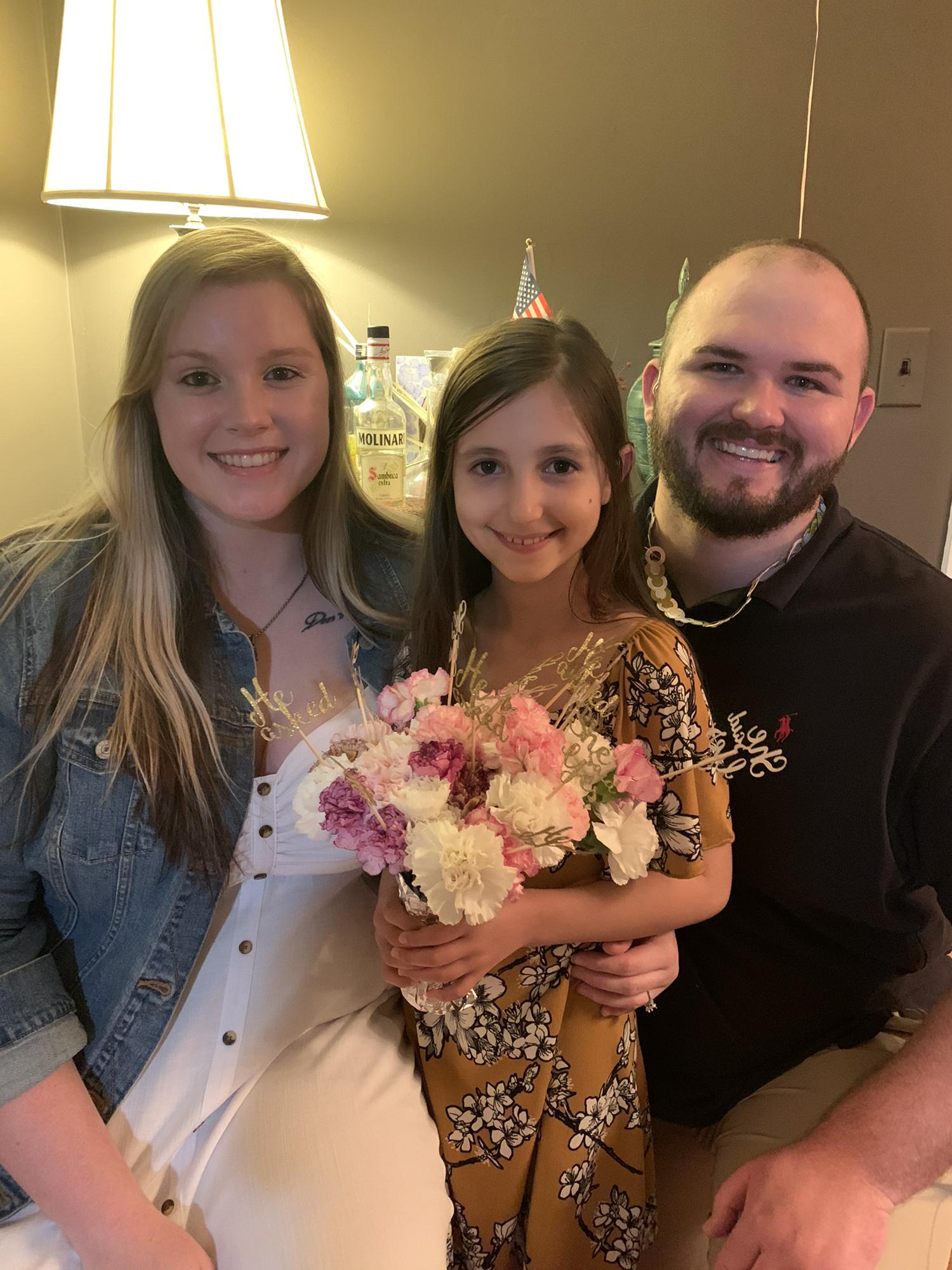 Mia, Junior Bridesmaid at our engagement party
