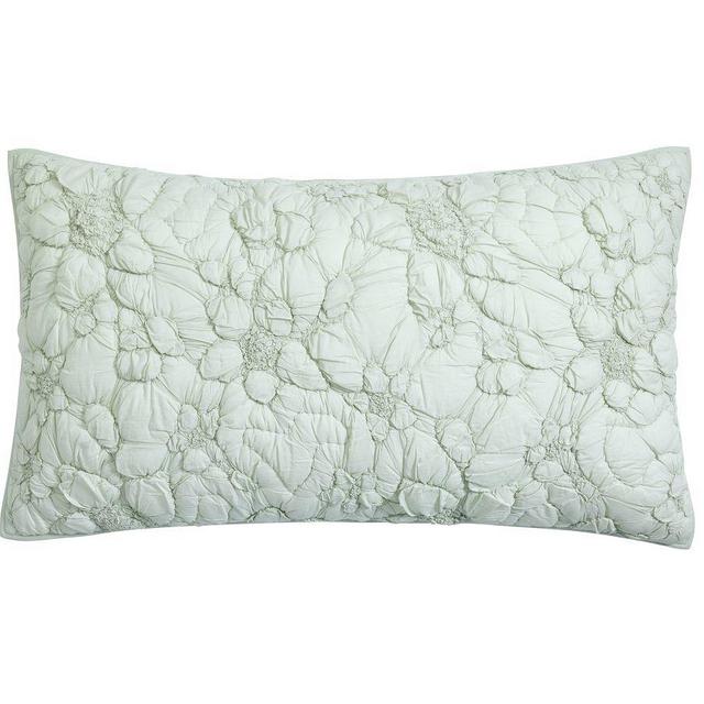 Monique Lhuillier Green Marguerite Quilted Sham, King