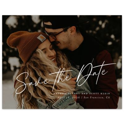 White Wedding Digital Save the Date - Gemma Photo