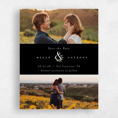 Black Wedding Save the Date - Jackson Multiphoto